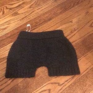 Charcoal gray wool shorts